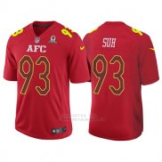 Camiseta AFC Suh Rojo 2017 Pro Bowl NFL Hombre
