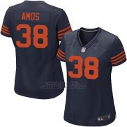 Camiseta Chicago Bears Amos Marron Negro Nike Game NFL Mujer
