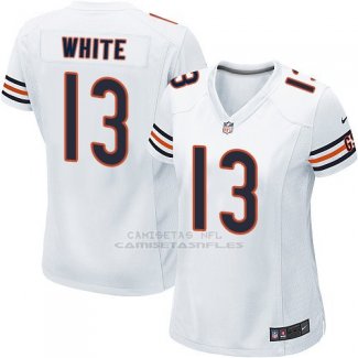 Camiseta Chicago Bears White Blanco Nike Game NFL Mujer