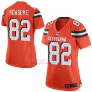 Camiseta Cleveland Browns Newsome Naranja Nike Game NFL Mujer