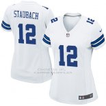 Camiseta Dallas Cowboys Staubach Blanco Nike Game NFL Mujer