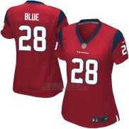 Camiseta Houston Texans Blue Rojo Nike Game NFL Mujer