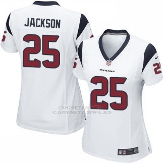 Camiseta Houston Texans Jackson Blanco Nike Game NFL Mujer