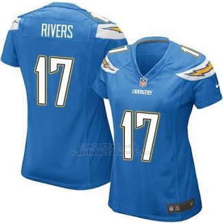 Camiseta Los Angeles Chargers Rivers Azul Nike Game NFL Mujer