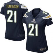 Camiseta Los Angeles Chargers Tomlinson Negro Nike Game NFL Mujer