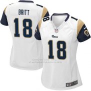 Camiseta Los Angeles Rams Britt Blanco Nike Game NFL Mujer