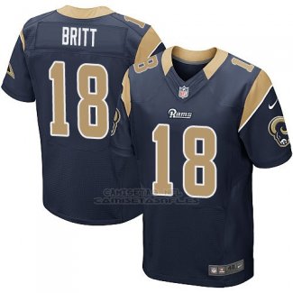 Camiseta Los Angeles Rams Britt Profundo Azul Nike Elite NFL Hombre