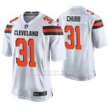 Camiseta NFL Game Hombre Cleveland Browns Nick Chubb Blanco