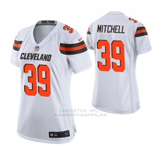 Camiseta NFL Game Mujer Cleveland Browns Terrance Mitchell Blanco