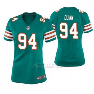 Camiseta NFL Game Mujer Miami Dolphins Robert Quinn Throwback Verde