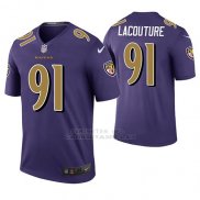 Camiseta NFL Legend Hombre Baltimore Ravens Christian Lacouture Violeta Color Rush