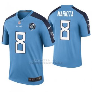 Camiseta NFL Legend Hombre Tennessee Titans Marcus Mariota Azul 20th Anniversary Color Rush