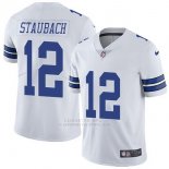 Camiseta NFL Limited Hombre Dallas Cowboys 12 Staubach Blanco
