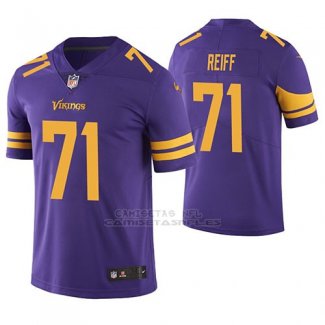 Camiseta NFL Limited Hombre Minnesota Vikings Riley Reiff Violeta Color Rush