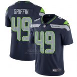 Camiseta NFL Limited Hombre Seattle Seahawks 49 Shaquem Griffin Steel Azul Stitched Vapor Untouchable