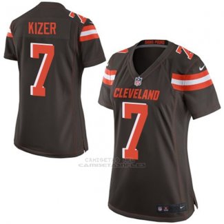 Camiseta NFL Limited Mujer 7 Kizer Cleveland Browns Negro