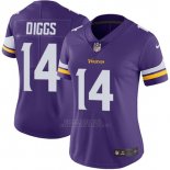 Camiseta NFL Limited Mujer Minnesota Vikings 14 Diggs Violeta