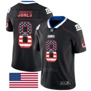Camiseta NFL Limited New York Giants Jones Rush USA Flag Negro