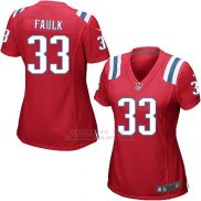 Camiseta New England Patriots Faulk Rojo Nike Game NFL Mujer