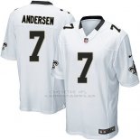 Camiseta New Orleans Saints Andersen Blanco Nike Game NFL Hombre