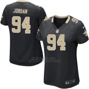 Camiseta New Orleans Saints Jordan Negro Nike Game NFL Mujer