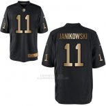 Camiseta Oakland Raiders Janikowski Negro Nike Gold Game NFL Hombre