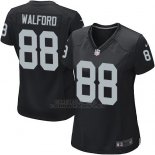 Camiseta Oakland Raiders Walford Negro Nike Game NFL Mujer