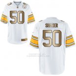 Camiseta Pittsburgh Steelers Shazier Blanco Nike Gold Game NFL Hombre