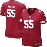 Camiseta San Francisco 49ers Brooks Rojo Nike Game NFL Mujer