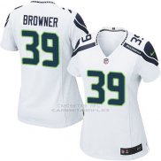 Camiseta Seattle Seahawks Browner Blanco Nike Game NFL Mujer
