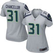 Camiseta Seattle Seahawks Chancellor Gris Nike Game NFL Mujer