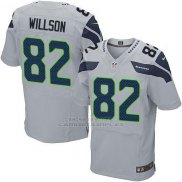 Camiseta Seattle Seahawks Willson Apagado Blanco Nike Elite NFL Hombre