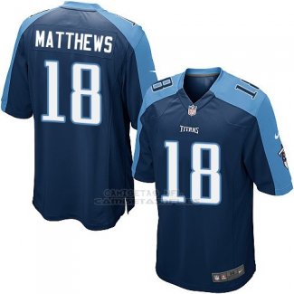 Camiseta Tennessee Titans Matthews Azul Oscuro Nike Game NFL Hombre