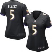Camiseta Baltimore Ravens Flacco Negro Nike Game NFL Mujer