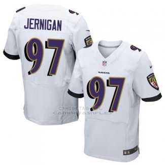 Camiseta Baltimore Ravens Jernigan Blanco Nike Elite NFL Hombre