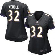 Camiseta Baltimore Ravens Weddle Negro Nike Game NFL Mujer
