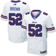 Camiseta Buffalo Bills Brown Blanco Nike Elite NFL Hombre
