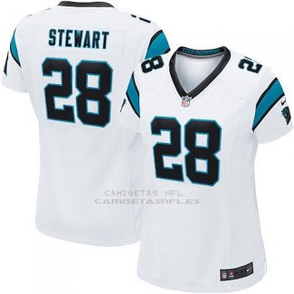 Camiseta Carolina Panthers Stewart Blanco Nike Game NFL Mujer