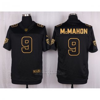 Camiseta Chicago Bears Mcmahon Negro Nike Elite Pro Line Gold NFL Hombre