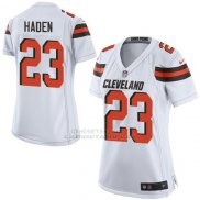 Camiseta Cleveland Browns Haden Blanco Nike Game NFL Mujer