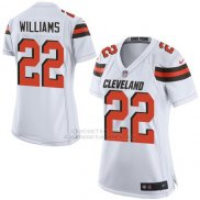 Camiseta Cleveland Browns Williams Blanco Nike Game NFL Mujer