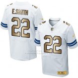 Camiseta Dallas Cowboys E.Smith Blanco Nike Gold Elite NFL Hombre