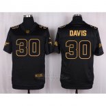 Camiseta Denver Broncos Davis Negro Nike Elite Pro Line Gold NFL Hombre