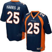 Camiseta Denver Broncos Harris Jr Azul Oscuro Nike Game NFL Hombre