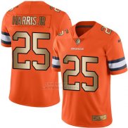 Camiseta Denver Broncos Harris Jr Naranja Nike Gold Legend NFL Hombre