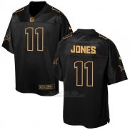 Camiseta Detroit Lions Jones Negro 2016 Nike Elite Pro Line Gold NFL Hombre