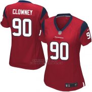 Camiseta Houston Texans Clowney Rojo Nike Game NFL Mujer