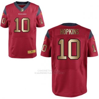 Camiseta Houston Texans Hopkins Rojo Nike Gold Elite NFL Hombre