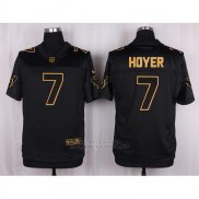 Camiseta Houston Texans Hoyer Negro Nike Elite Pro Line Gold NFL Hombre