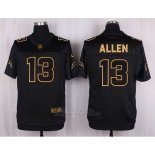 Camiseta Los Angeles Chargers Allen Negro Nike Elite Pro Line Gold NFL Hombre